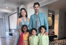 Sunny Leone Instagram - Our first family trip to a wedding!! So exciting! @dirrty99 . . #SunnyLeone #fashion #indianwedding #indianfashion #fashion #ootd #grwm
