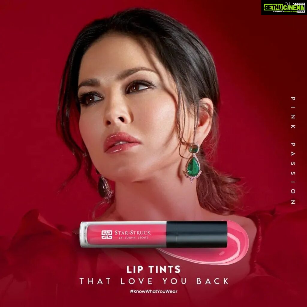 Sunny Leone Instagram - Love at first swipe! 💋 Lip Tints that add a flush of color for a fresh natural look. - With Hyaluronic Acid - Halal Certified - Light-weight & Non-sticky . #knowwhatyouwear #liptint #lipcolor #newarrivals #sunnyleone #liptints #lipgloss #makeup