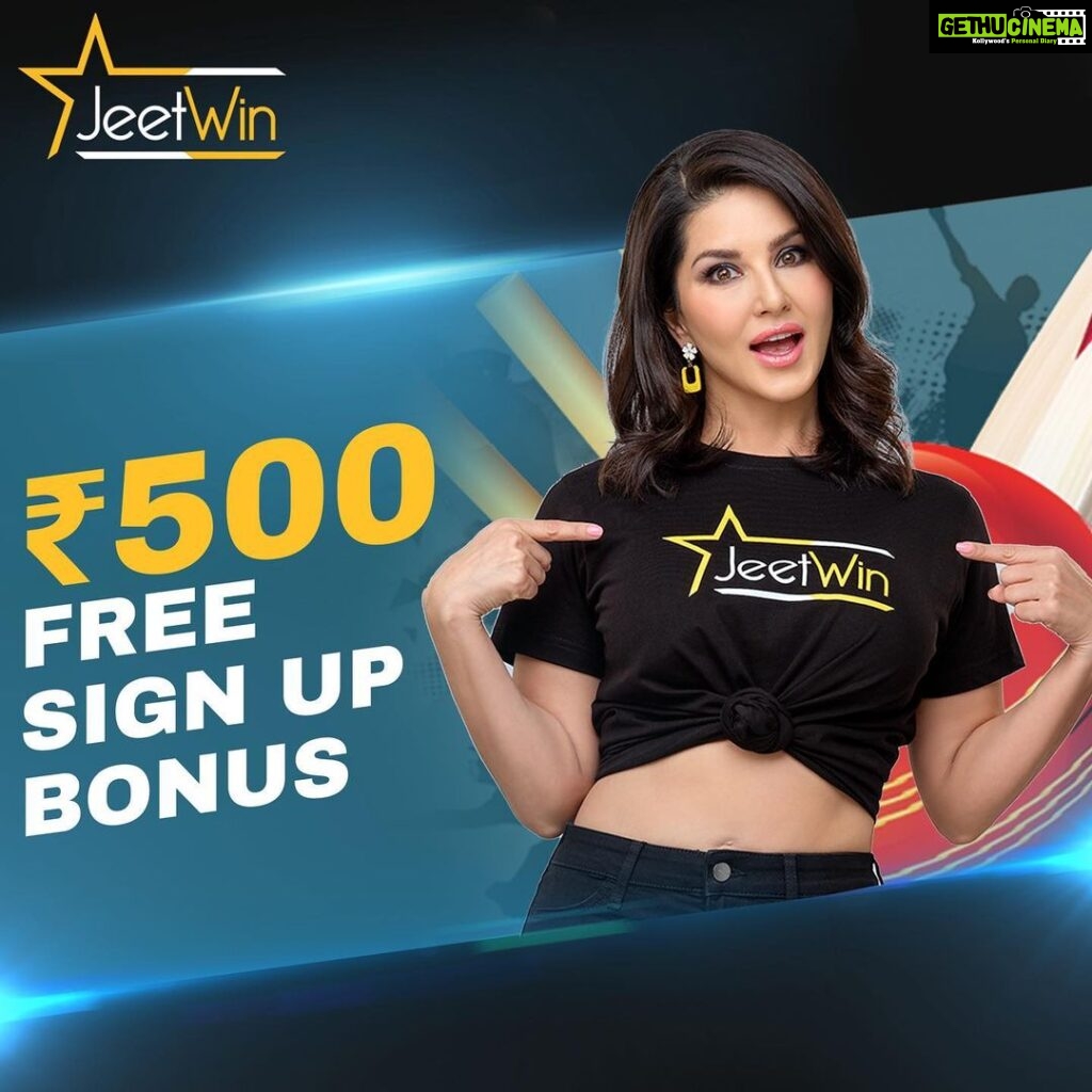 Sunny Leone Instagram - Hey gamers! Sign up with @jeetwinofficial now and get an awesome bonus of INR 500. Join now from the link in my story to participate! #Jeetwin #WinBig #Slots #JoinTheFun #BonusOffer