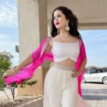 Sunny Leone Instagram - About Austin!! Outfit by @bhaktiandhitendra @bhakti_designer Earrings @the_bling_girll x @offbeatmediain Bangles @vivinia_designer_jewelery Styled by @hitendrakapopara Fashion Team @tanyakalraaa @sarinabudathoki Hmu @ricardoferrise2