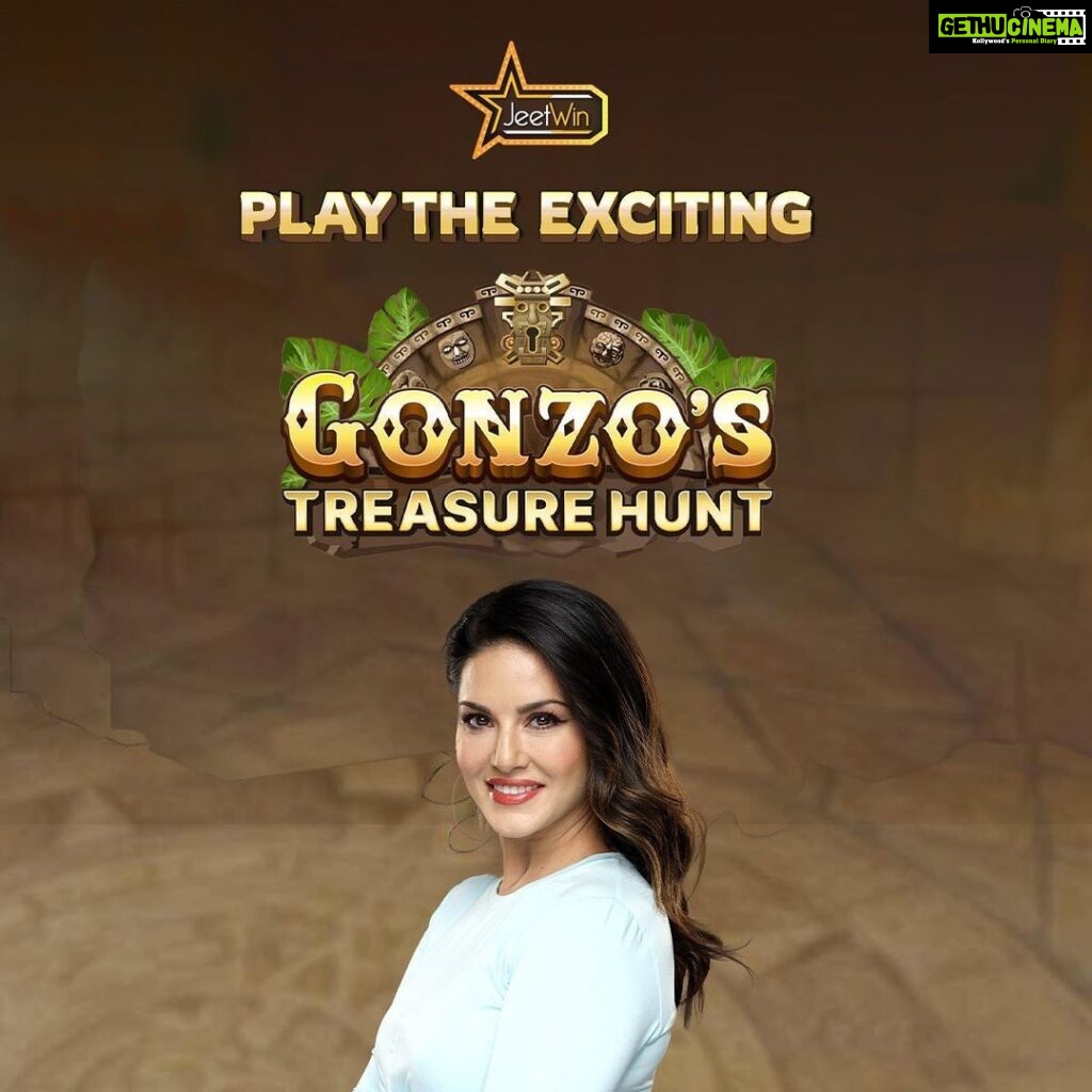 Sunny Leone Instagram - Find your treasures right here with gonzo treasure hunt, an interactive game you can play live. Join now and take a shot at winning! Visit @jeetwinofficial to sign up & play! Click on the link in my story to Sign up & Play! #SunnyLeone #Jeetwin