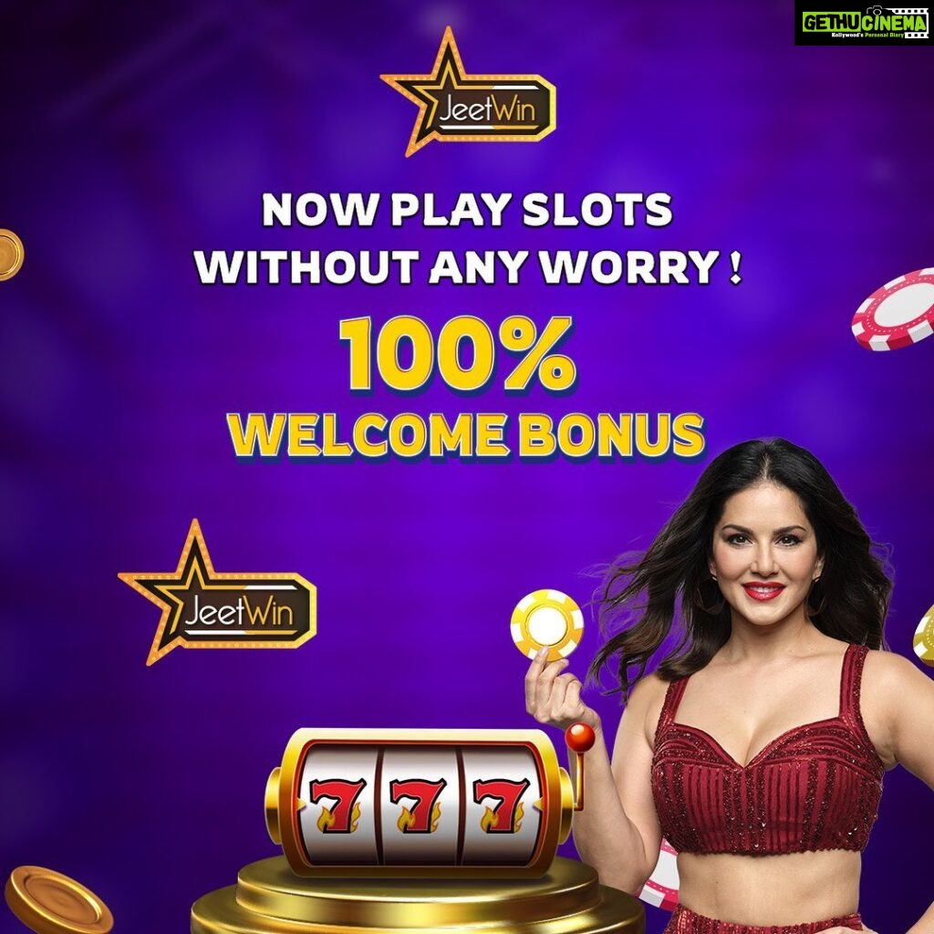 Sunny Leone Instagram - Playing slots is now stress-free. With Jeetwin's 100% Slot welcome bonus offer, you can double your winnings on slots. Visit @jeetwinofficial and join now! Click on the link in my story to Play & Win! #SunnyLeone #Jeetwin