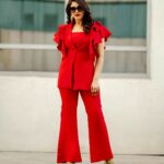 Surabhi Instagram - Red-y to slay the week ahead ❤️ Outfit @papzclothing Styled @reshma_stylist Makeup @glitteraisestudio Earrings @thetrinkaholic 📸 @srujanluckyphotography