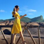 Surbhi Jyoti Instagram - Being the most colourful at @chamarel7colouredearthgeopark @mauritius.tourism Wearing @beachbum.in @anusoru Jewellery @houseofjskjewels Footwear @anse.sandals #MauritiusNow #FeelOurIslandEnergy #mauritiustourism Chamarel 7 Coloured Earth