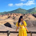 Surbhi Jyoti Instagram - Being the most colourful at @chamarel7colouredearthgeopark @mauritius.tourism Wearing @beachbum.in @anusoru Jewellery @houseofjskjewels Footwear @anse.sandals #MauritiusNow #FeelOurIslandEnergy #mauritiustourism Chamarel 7 Coloured Earth