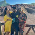 Surbhi Jyoti Instagram - Being the most colourful at @chamarel7colouredearthgeopark @mauritius.tourism Wearing @beachbum.in @anusoru Jewellery @houseofjskjewels Footwear @anse.sandals #MauritiusNow #FeelOurIslandEnergy #mauritiustourism Chamarel 7 Coloured Earth