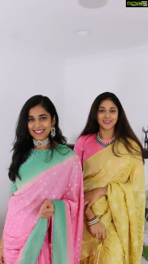 Sushma Raj Instagram - Festive vibes! . . . . . #sisters #sanfrancisco #indianwear #traditional #sareelove