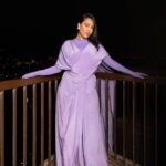 Swara Bhaskar Instagram - Hand in glove with the social scene in Cairo 🤗✨💜 Heading to a reception hosted by the American Embassy in Cairo. . Hybrid sari-pants : @_huemn Earrings: @anaash.in Heels: @louboutinworld . Styled by: @prifreebee @a.bee.at.work Photographs: @ahmedsami_photography Hair : @antergallactic Make-Up: @makeupbyyaramaziad @lancomepopup Fashion Assistant: @v4nyav3rma Cairo, Egypt