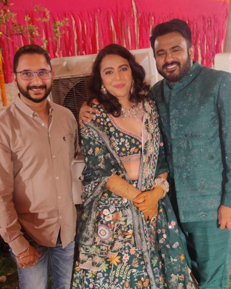 Swara Bhaskar Instagram - I have a whole host of thank you’s to so many people who helped make our wedding possible that if I start now, I think I will be saying thank yous for a year! Let’s start this series of #GratitudePosts with the most indispensable person who has handled tenting, trussing, furniture, other arrangements and requirements like DJs, bartenders (the list goes on..) for so many of my parties. Obviously wasn’t getting married without making sure @ajay_superlow & #laxmistagecraft were onboard to do set up and predictably step in to crisis manage! Thank you Ajay ji for your hard work and kindness to us.. each time and for being such a solid brick.. and bailing me out last minute many times! Also thanks to your excellent and reliable team. Deeply appreciated! 🙏🏽🙏🏽🙏🏽✨✨✨ #thankyou #gratitude #teamwork #weddings #swaadanusaar