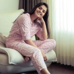 Swathishta Krishnan Instagram – Life is better in pyjamas 💗 and it’s even more better if you wear @demozastores 
.
.
.
.
Shot by @mikkie_photographhy 
Mua @vickys_makeup_room 
Shot at @clarion_hotel_president