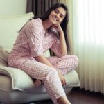 Swathishta Krishnan Instagram - Life is better in pyjamas 💗 and it’s even more better if you wear @demozastores . . . . Shot by @mikkie_photographhy Mua @vickys_makeup_room Shot at @clarion_hotel_president