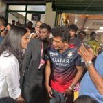 Swathishta Krishnan Instagram - 🤍🤍🤍🤍 That was an amazing day , it was lovely meeting Shivanna sir 🤍🙏 . . . . #cskvsrcb