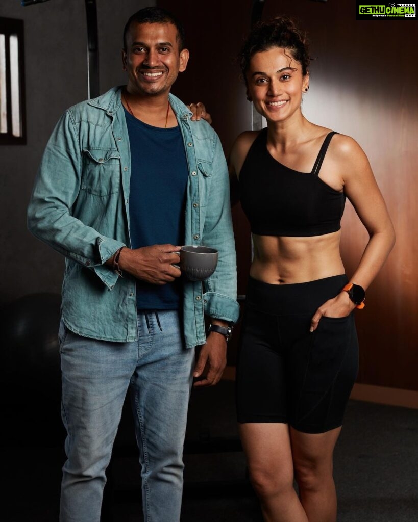 Taapsee Pannu Instagram - Months of grilling and hard work only so i could have the biscuits and he could have his cup of tea. @sujeetkargutkar you finally have the picture and I’m off to have my chole bhature and croissants !