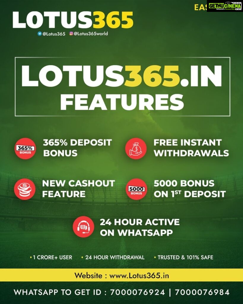 Tamannaah Instagram - @Lotus365world www.lotus365.in Register Now To Open Your Account Msg Or Call On Below Number's Whatsapp - +9194777 77302 +9193434 29343 +9193432 41313 Call On - +91 8297930000 +91 8297320000 +91 81429 20000 +91 95058 60000 LINK IN BIO 😎 Disclaimer- These games are addictive and for Adults (18+) only. Play on your own responsibility.