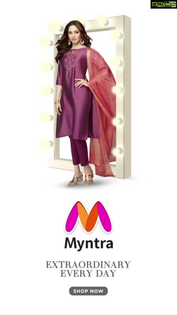 Tamannaah Instagram - Why wait for special days when you can look #ExtraordinaryEveryday? Look like a star everyday by choosing from 3000+ styles added daily, only on Myntra. #Myntra #BeExtraordinaryEveryday #MyntraExtraordinaryEveryday #TamannaahBhatiaxMyntra