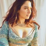 Tamannaah Instagram - 🌊🌊🌊 Outfit - @falgunishanepeacockindia Jewellery - @anmoljewellers Styled by: @pranita.abhi Hair and Makeup - @florianhurel assisted by @bhaktilakhani Photographed by - @sheldon.santos