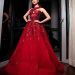 Tamannaah Instagram - Filmfare Middle East Awards 2022♥️♥️♥️ @filmfareme Makeup: @billymanik81 Hair: @hairbyseema Styled by: @stylebyami assisted by @anoooooshka Gown: @tonywardcouture Earrings and rings: @rafthelabel @kaj.finejewellery @karishma.joolry Shoes: @louboutinworld 📷: @tejaswighagada and @crossover_studios