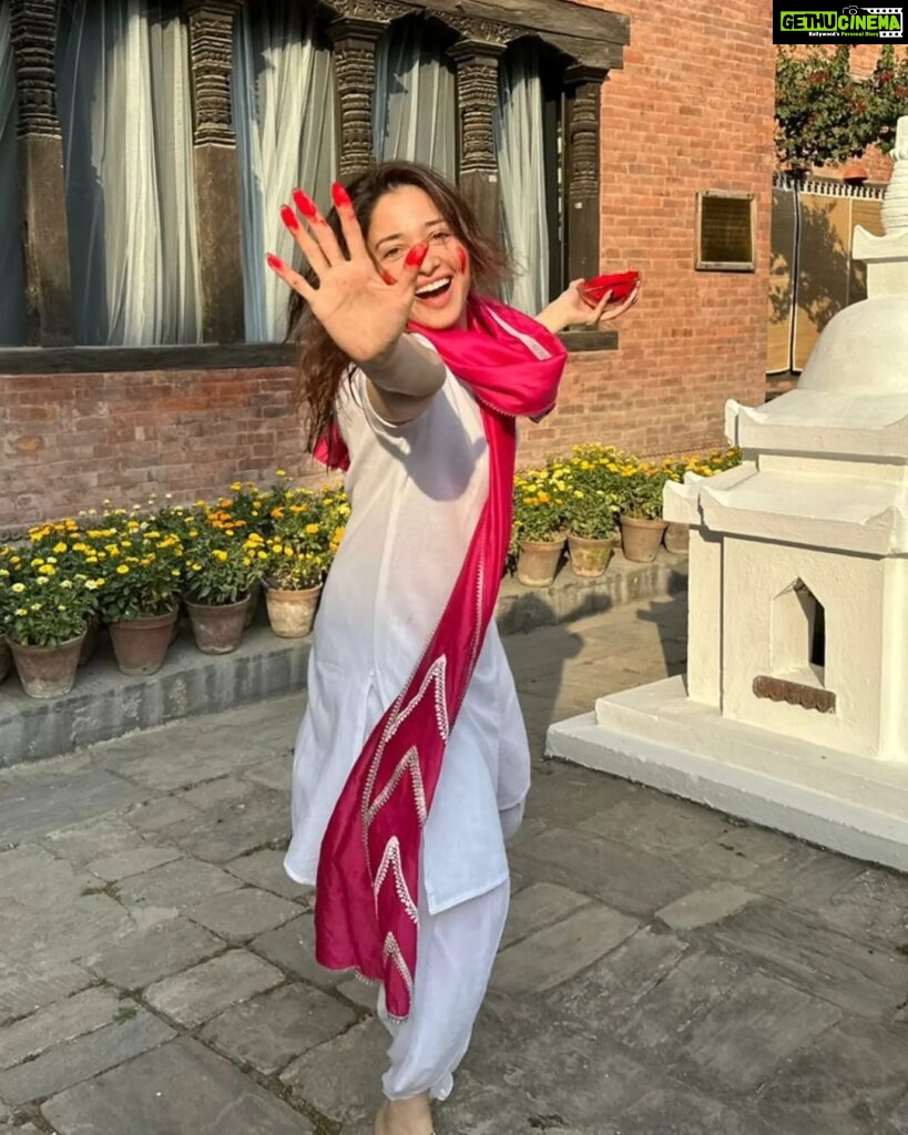 Tamannaah Instagram - Happy Holi from Nepal❤️