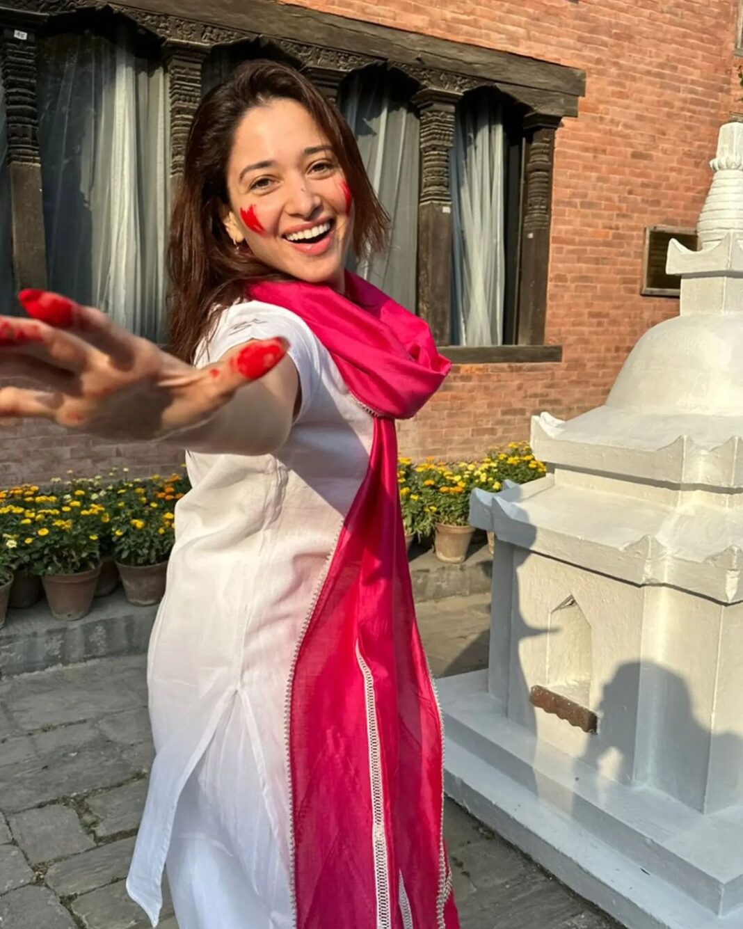 Tamannaah Instagram - Happy Holi from Nepal❤️
