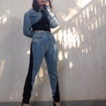 Tamannaah Instagram - Keep it basic... but better 💙💙💙 Outfit: @muglerofficial Jewellery: @thelinehq @tuula.jewellery Heels: @versace Styled by: @stylebyami Assisted by: @anoooooshka Hair & Makeup: @florianhurel Assisted by: @bhaktilakhani Photographer: @dinesh_ahuja