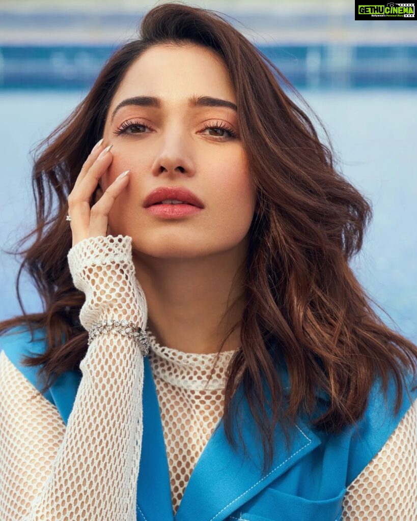Tamannaah Instagram - You can run but you can't Hyde(rabad). Back in the city! #GurthundaSeethakalamOnDec9th Outfit: @studiomoonray Jewellery: @blingsutra @ascend.rohank Heels :@louboutinworld Styled by: @shaleenanathani Assisted by: @vasudhaguptaa Makeup: @billymanik81 Hair: @themadhurinakhale Photographed by: @eshaangirri