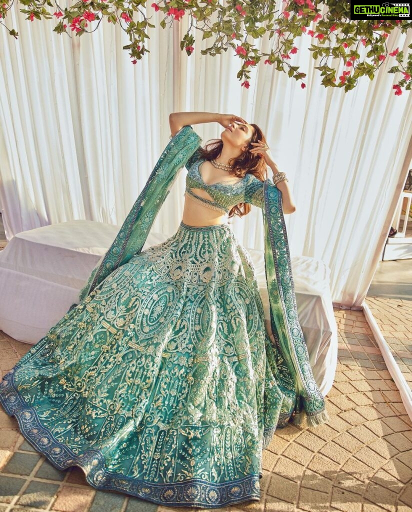 Tamannaah Instagram - 🌊🌊🌊 Outfit - @falgunishanepeacockindia Jewellery - @anmoljewellers Styled by: @pranita.abhi Hair and Makeup - @florianhurel assisted by @bhaktilakhani Photographed by - @sheldon.santos