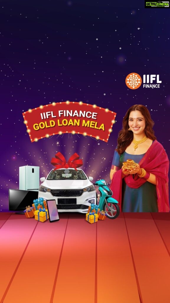 Tamannaah Instagram - 🥁Meherbaan, Kadardaan, Sahebaan 🥁 Har saal ki tarah, IIFL Finance laaya hai Gold Loan Mela jahan jeetne ke liye hai dher saare gifts. Bumper prizes like brand new car, scooter, TV, refrigerator are also up for grabs. Gold Loan apply karne par assured prizes, ab yeh hui na a deal hotter than the weather. Kya aap taiyaar hai? To know more, visit their website at www.iifl.com or check their Instagram page. #iiflfinance #goldloanmela2023 #prizes #seedhibaat