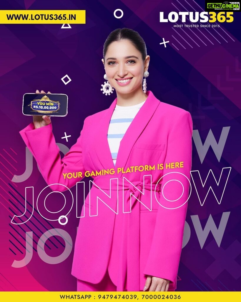 Tamannaah Instagram - @Lotus365world www.lotus365.in Register Now To Open Your Account Msg Or Call On Below Number's Whatsapp - +9194777 77302 +9193434 29343 +9193432 41313 Call On - +91 8297930000 +91 8297320000 +91 81429 20000 +91 95058 60000 LINK IN BIO 😎 Disclaimer- These games are addictive and for Adults (18+) only. Play on your own responsibility.