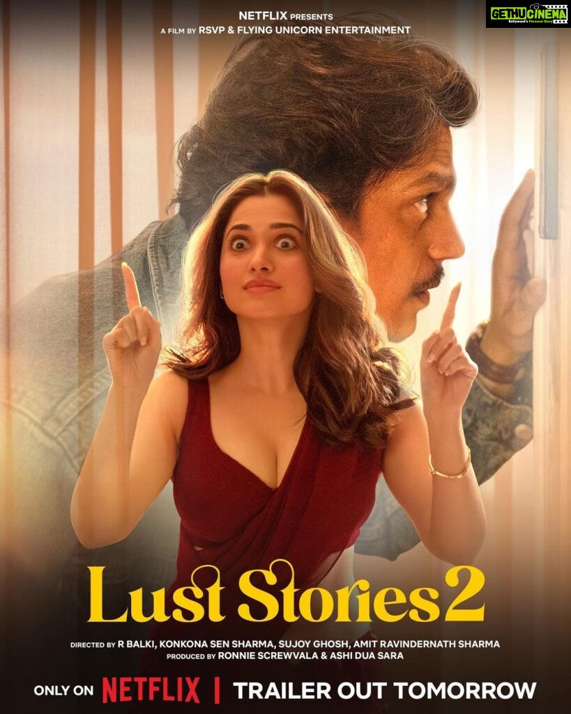 Tamannaah Instagram - Can’t wait for #LustStories2? Me too!!! 😉😉😉 The wait is almost over… Trailer out tomorrow 💥 @netflix_in! #LustStories2OnNetflix #RBalki @konkona #SujoyGhosh @iamitrsharma @neena_gupta @mrunalthakur @angadbedi @tillotamashome @amrutasubhash @itsvijayvarma @kajol @kumudkmishra @rsvpmovies @flyingunicornfilms @ronnie.screwvala @ashidua @pashanjal