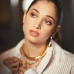 Tamannaah Instagram - Crop it like it’s hot 🤍🤍🤍 Outfit: @off___white @giuseppedimorabito_official Jewelry: @misho_designs @gabyray @ishhaara Styled by: @shaleenanathani Assisted by: @vasudhaguptaa Hair: @hairbyseema assisted by @aryan.mhatre07 Makeup: @savleenmanchanda Assisted by: @anushkajainn__ Shot by: @pixel.exposures @vidhigodha Digital team: @59thparallel