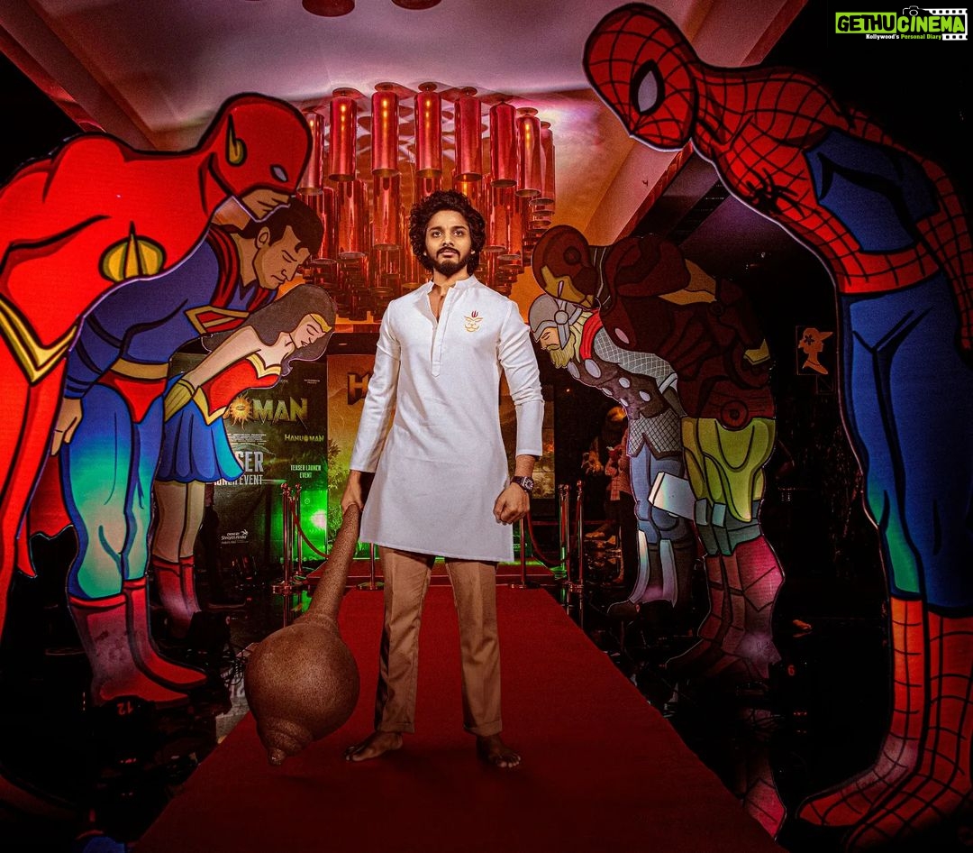 Teja Sajja - 48.6K Likes - #HanuManTeaser Launch
Special mention to @shreyasgroup for the SuperHeroes Setup
Designed by @varunchakkilam
Clicked by @abhinavsagarphotography
Styled by @lankasanthoshi