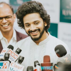 Teja Sajja Instagram - #HanuMan got me digging all these Indian fits lately 😌
Happy to Launch the #Riwaaj flagship store in Hyderabad. 
Grateful for all the love as always 🤍