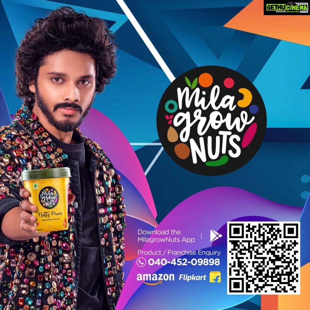 Teja Sajja Instagram - Give your health a daily boost with @milagrownuts Nutty Power! First of its kind mix of Cashews, Almonds, Pistachios and Dry Dates that helps you and your loved ones get a daily dose of pure, natural, power of nuts. Healthy, tasty and guilt free! Order your pack today! https://milagrownuts.com/ #nuttypower #healthysnack #milagrow #natural #bestsnackever