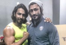 Thakur Anoop Singh Instagram - Congratulations Bhaiya @mevidyutjammwal for your phenomenal success of #IB71 I watched the film and found it very gripping. Special mention to @vishaljethwa06 for shining bright as Qasim 👏 A little #Throwback from our prep before #commando2