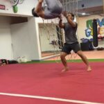 Thakur Anoop Singh Instagram - Nav varsh divas hai. Kuch Naya kiya jaye! Getting back at gymnastics after so long this time at @flyzonefitness