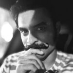 Tovino Thomas Instagram - 🖤 #handlebarmoustache #mustachio #mymoustacheworksout😁#moustachedoublebiceps Karaikkudi, Tamil Nadu, India