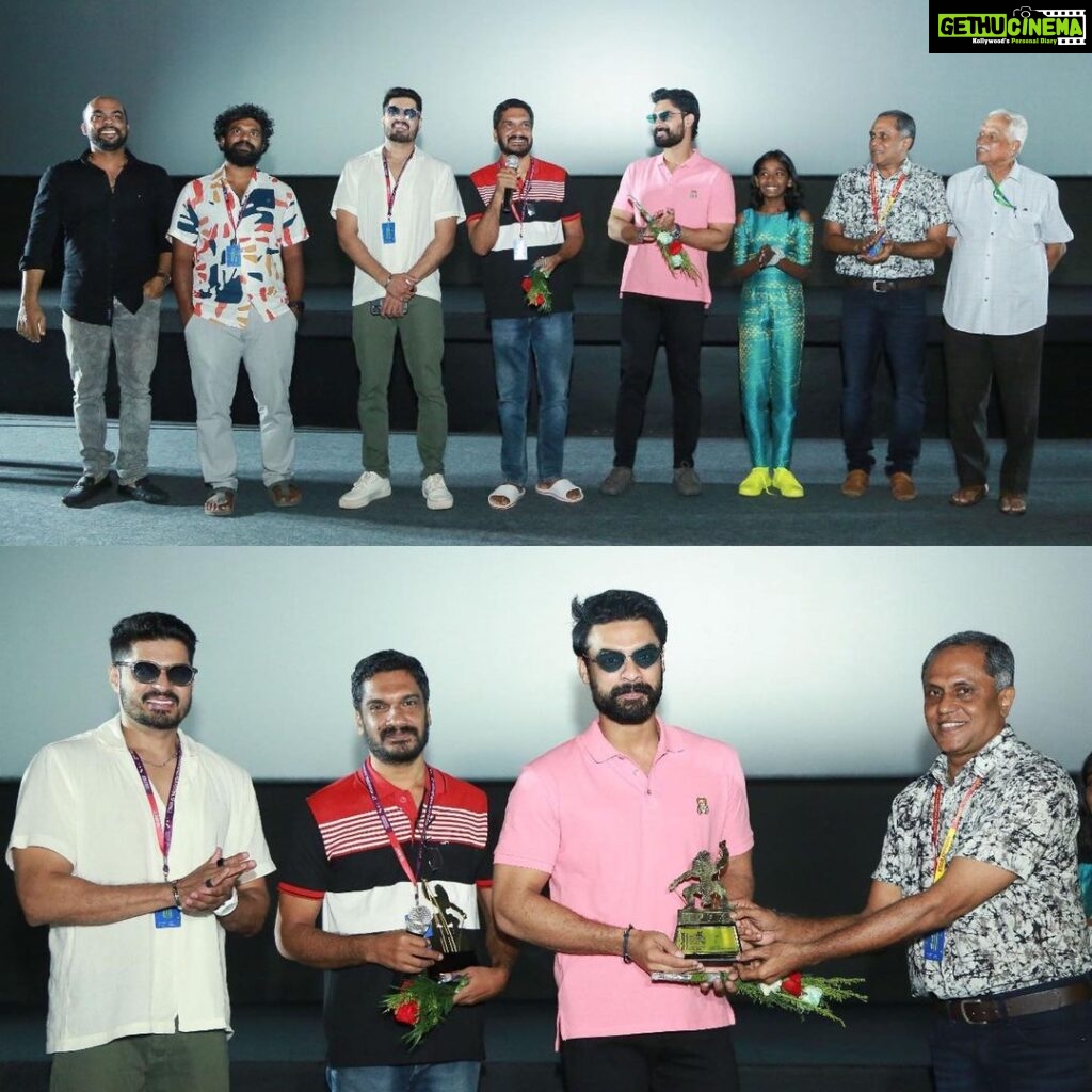 Tovino Thomas Instagram - Vazhak heating up IFFK! 😀 Thanks to everyone for the overwhelming response to Vazhak. I was able to attend the premiere at IFFK and also spend some really quality time with the Q&A session with a packed audience! Truly moving experience. Cheers to the whole team for the wonderful reception to the movie. We were told that many delegates could not watch the show because of the rush; hoping that gets sorted and everyone gets their chance with Vazhak. Thanks & love.