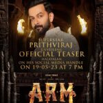 Tovino Thomas Instagram - @therealprithvi 😍 #ARM #Malayalam #Teaser1 #ajayanterandammoshanam