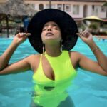 Tuhina Das Instagram - Pool days are happy days ✨ #throwback #poolwear #tuhinadas Somwhere Peaceful