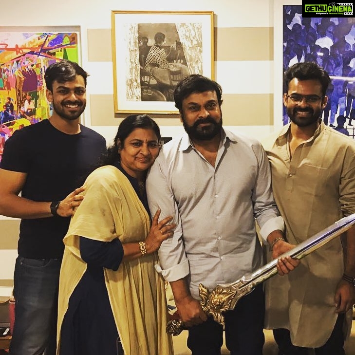 Vaishnav Tej Instagram - #syeraanarasimhareddy#happy#birthday#mama 😄😘🎉