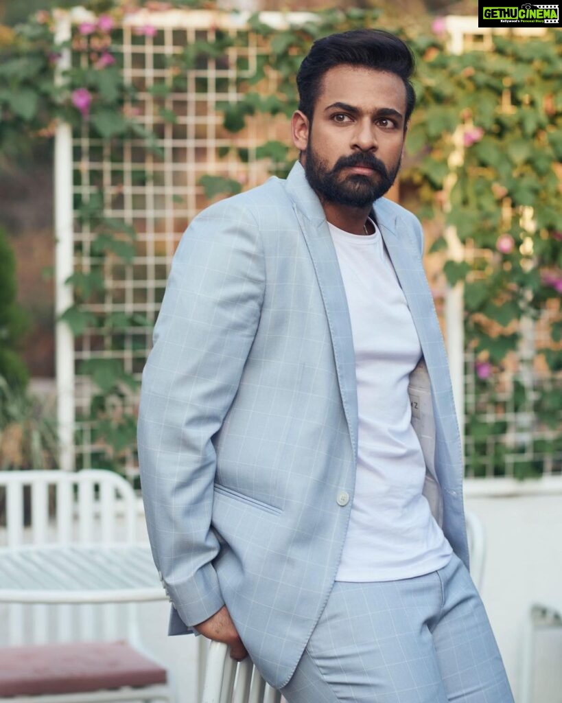 Vaishnav Tej Instagram - All suited up 👓 Outfit - @raamzofficial Styled by - @ashwin_ash1 & @hassankhan_3 Shot by - @akshay.rao.visuals
