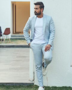 Vaishnav Tej Instagram - All suited up 👓 Outfit - @raamzofficial 
Styled by - @ashwin_ash1 & @hassankhan_3
Shot by - @akshay.rao.visuals