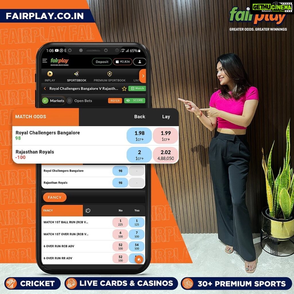 Vani Bhojan Instagram - Use Affiliate Code VANI300 to get a 300% first and 50% second deposit bonus. IPL fever is at its peak, so gear up to place your bets only with FairPlay, India's best sports betting exchange. 🏆🏏 Earn big by backing your favorite teams and players. Plus, get an exclusive 5% loss-back bonus on every IPL match. 💰🤑 Don't miss out on the action and make smart bets with FairPlay. 😎 Instant Account Creation with a few clicks! 🤑300% 1st Deposit Bonus & 50% 2nd deposit bonus with FREE GOLD loyalty status - up to 9% Recharge/Redeposit Bonus lifelong! 💰5% lossback bonus on every IPL match. 😍 Best Loyalty Plan – Up to 10% Loyalty bonus. 🤝 15% referral bonus across FairPlay & Turnover Bonus as well! 👌 Best Odds in the market. Greater Odds = Greater Winnings! 🕒 24/7 Free Instant Withdrawals ⚡Fastest Settlements within 5mins Register today, win everyday 🏆 #IPL2023withFairPlay #IPL2023 #IPL #Cricket #T20 #T20cricket #FairPlay #Cricketbetting #Betting #Cricketlovers #Betandwin #IPL2023Live #IPL2023Season #IPL2023Matches #CricketBettingTips #CricketBetWinRepeat #BetOnCricket #Bettingtips #cricketlivebetting #cricketbettingonline #onlinecricketbetting