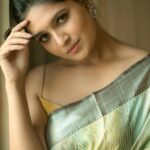 Vani Bhojan Instagram - To new beginnings with @draperysilk Loving this silk saree that is more than just a saree, but an expression. Check out The Aarambh Collection by Drapery Silk and find a saree that represents you #WomenOfDrapery #DraperySilk 📸 - @camerasenthil Make up - @artistrybyolivia Hairstylist - @mani_stylist_ Radio Room