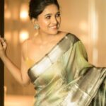 Vani Bhojan Instagram - To new beginnings with @draperysilk Loving this silk saree that is more than just a saree, but an expression. Check out The Aarambh Collection by Drapery Silk and find a saree that represents you #WomenOfDrapery #DraperySilk 📸 - @camerasenthil Make up - @artistrybyolivia Hairstylist - @mani_stylist_ Radio Room