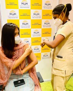 Vani Bhojan Instagram - #vaccinationdone✔️ #protectourselffromcovid #protectothersaroundyou