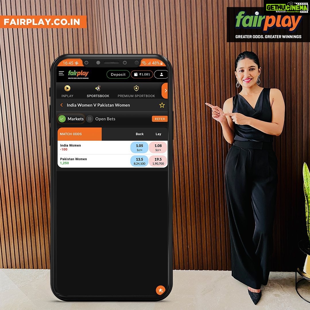 Vani Bhojan Instagram - IND W vs PAK W Khel jaa aur Jeet jaa, only on FAIRPLAY ๐ฎ๐ณ Use my AFFILIATE CODE VANI300 for a 300% deposit bonus on Indiaโs best certified betting exchange- FairPlay! ๐ BEST ODDS in the market! Greater odds = Greater winnings! ๐ค ๐ Upto 9% redeposit bonus & 3% kickback bonus! โฌ๏ธ profits, โฌ๏ธ losses! ๐ 30+ PREMIUM sports like cricket, football, tennis & more! ๐
๐ Live cards & casino games like Teen Patti, Poker, Blackjack and more! ๐ฐ ๐ Free INSTANT withdrawals 24*7 within 5 mins๐ธ๐ธ Bet NOW & WIN BIG! ๐ฐ๐ฐ #fairplayindia #fairplay #betnow #winbig #cashprize #playforcash #bigmoney #bigprofits #bettingexchange