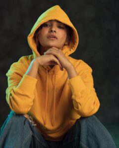 Vani Bhojan Instagram - Hoodie @vybn.in 💛