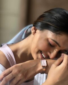 Vani Bhojan Instagram - Soaking in ☀️ with my new @danielwellington watch 🥰 Use my code “VANIXDW” to get 15% off on all purchases from website #ad #danielwellington #dwindia