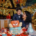 Veena Nair Instagram - Happiness overloaded.... Ambadees birthday special pictures.... Location @parakkatnatureresortmunnar @abhishek_parakkat_ @preethiparakkat PC : @sreeorma Costume @haldi_the_shestylestore styling @ann_ancy Special thanks to nimisha @nimisharajeesh.vlogger #myworld #myhappiness #myambuchan #ambuchan #ambadeedeamma #birthday #parakkatnatureresorts #familylove Parakkat Nature Resorts